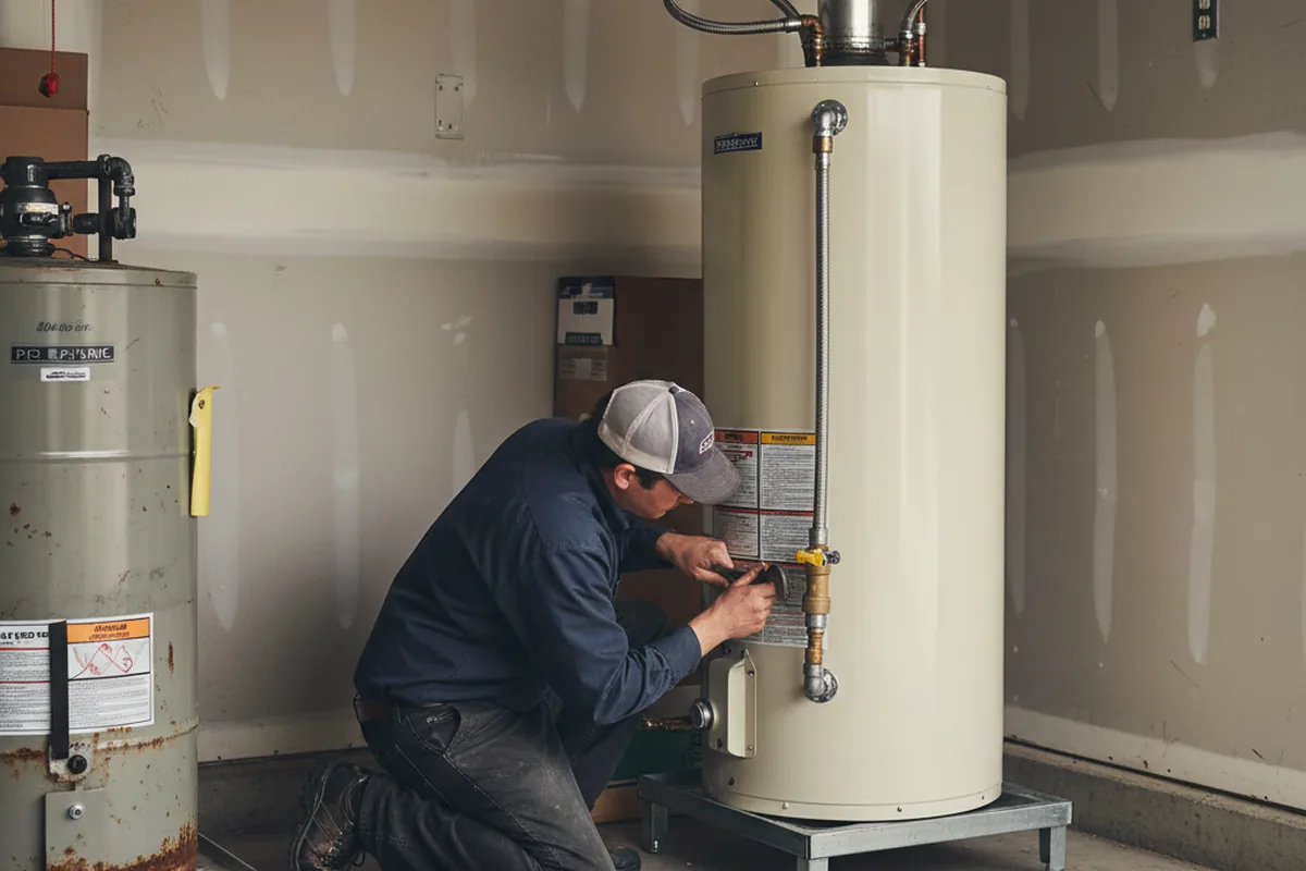 Water heater and shutoff valve replacement in Toms Brook
